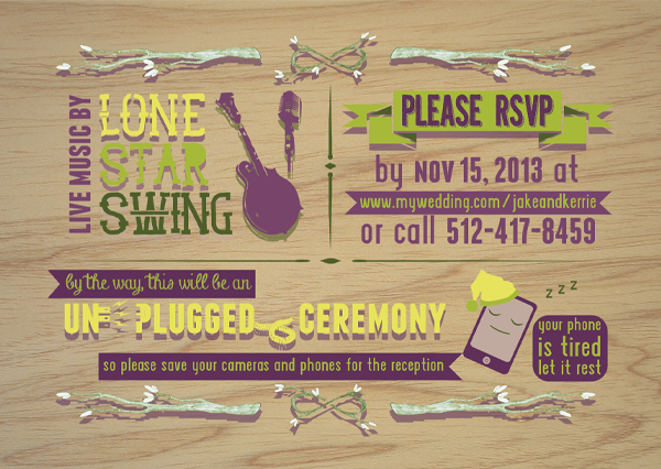 Information page for Jake and Kerrie's wedding.