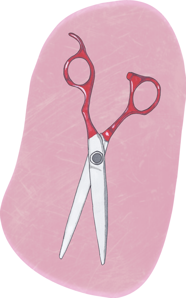 Marker illustration of scissors.