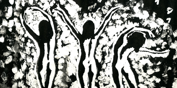Gauche and ink illustration.